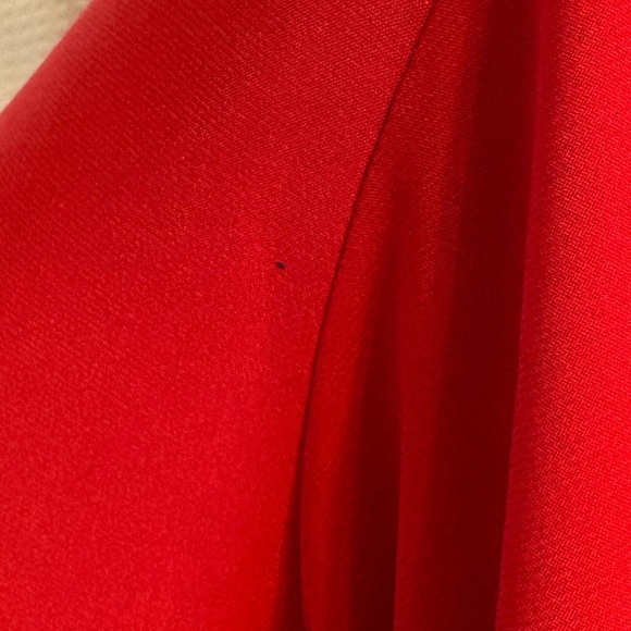 Coco Bianco red leopard trim 3/4 sleeve oversized blouse size medium - Picture 3 of 7